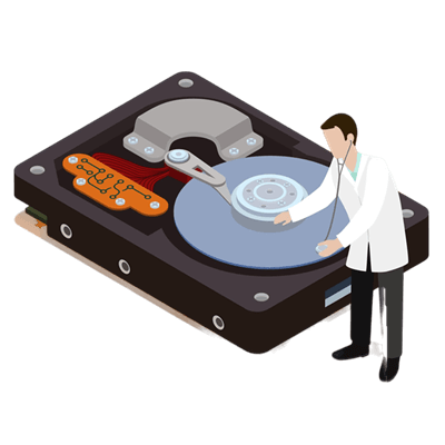 Ilustración de servicios de recuperación de datos HM-NET